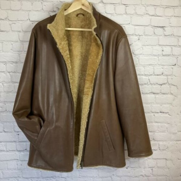 Ermenegildo Zegna Other - Ermenegildo Zegna Leather Men's Jacket Brown 50